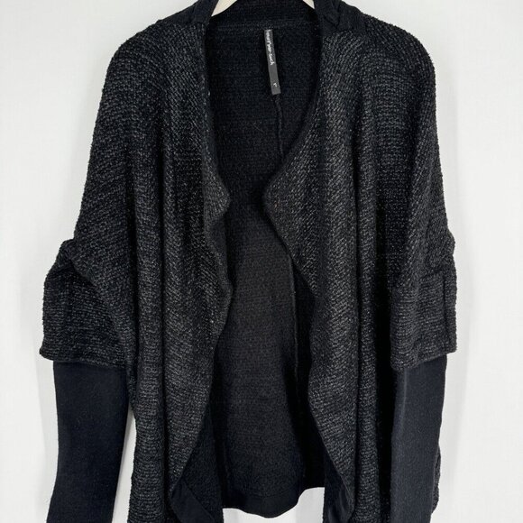 Transit Par Such cardigan sweater womens large L black cotton minimalist… - Picture 1 of 6